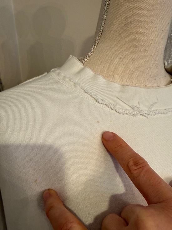 Free People Movement Tie-Dye Crewneck Sweatshirt White and Gray/Blue size small - Picture 4 of 6